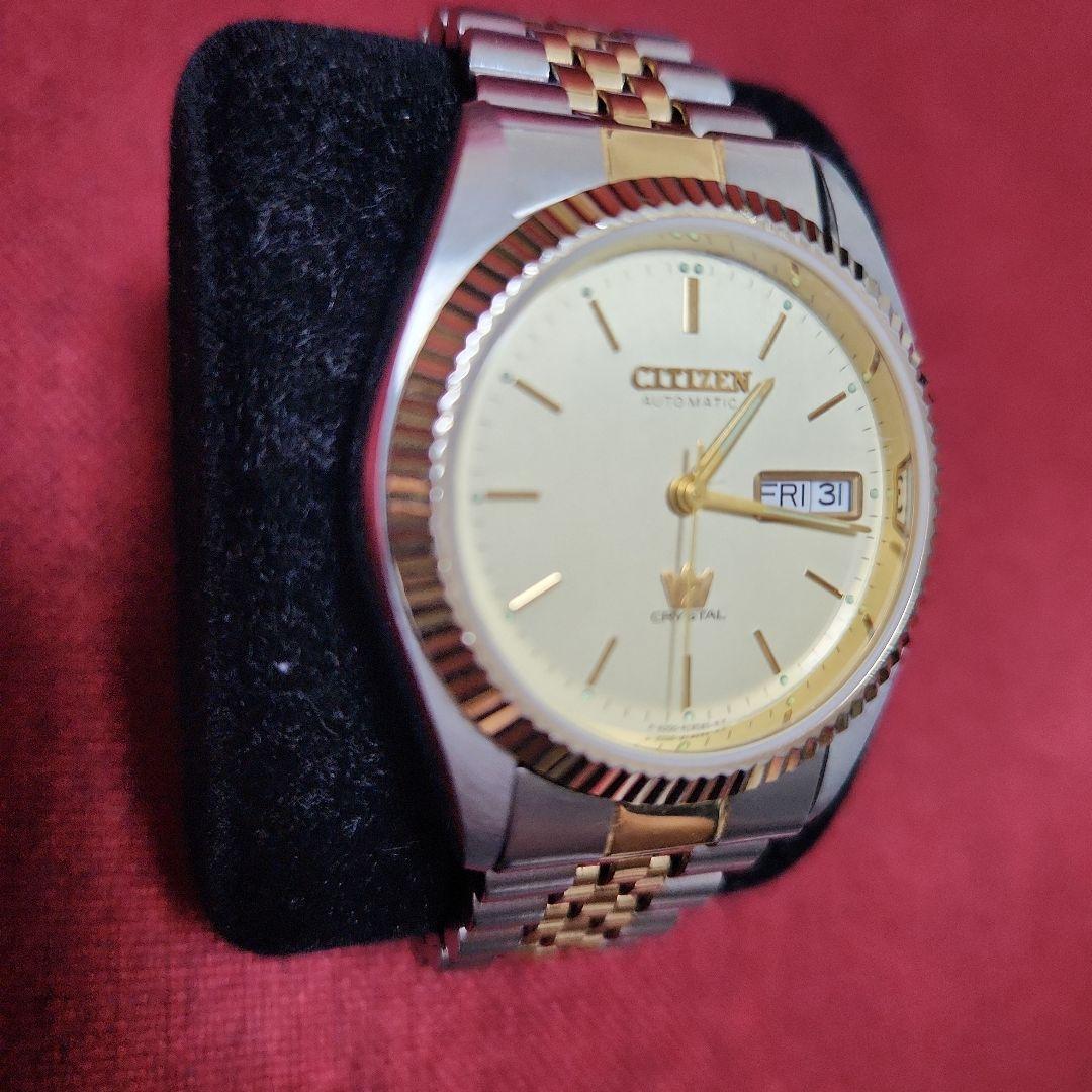 ビンテージCITIZENクリスタルセブン フルーテッドベゼル デイデイト コンビ