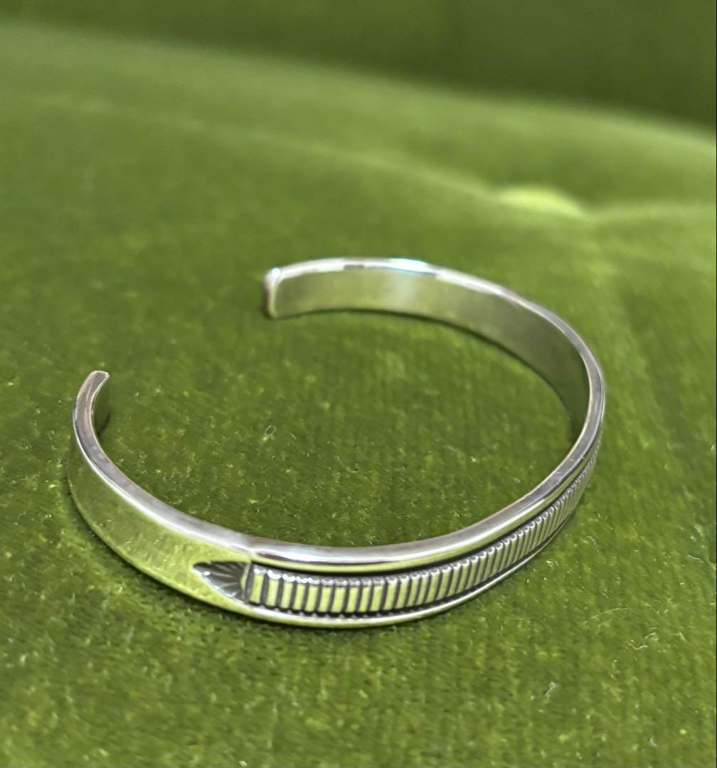 ナバホ族★ブルースモーガン バングル　Sterling Silver スタンプ