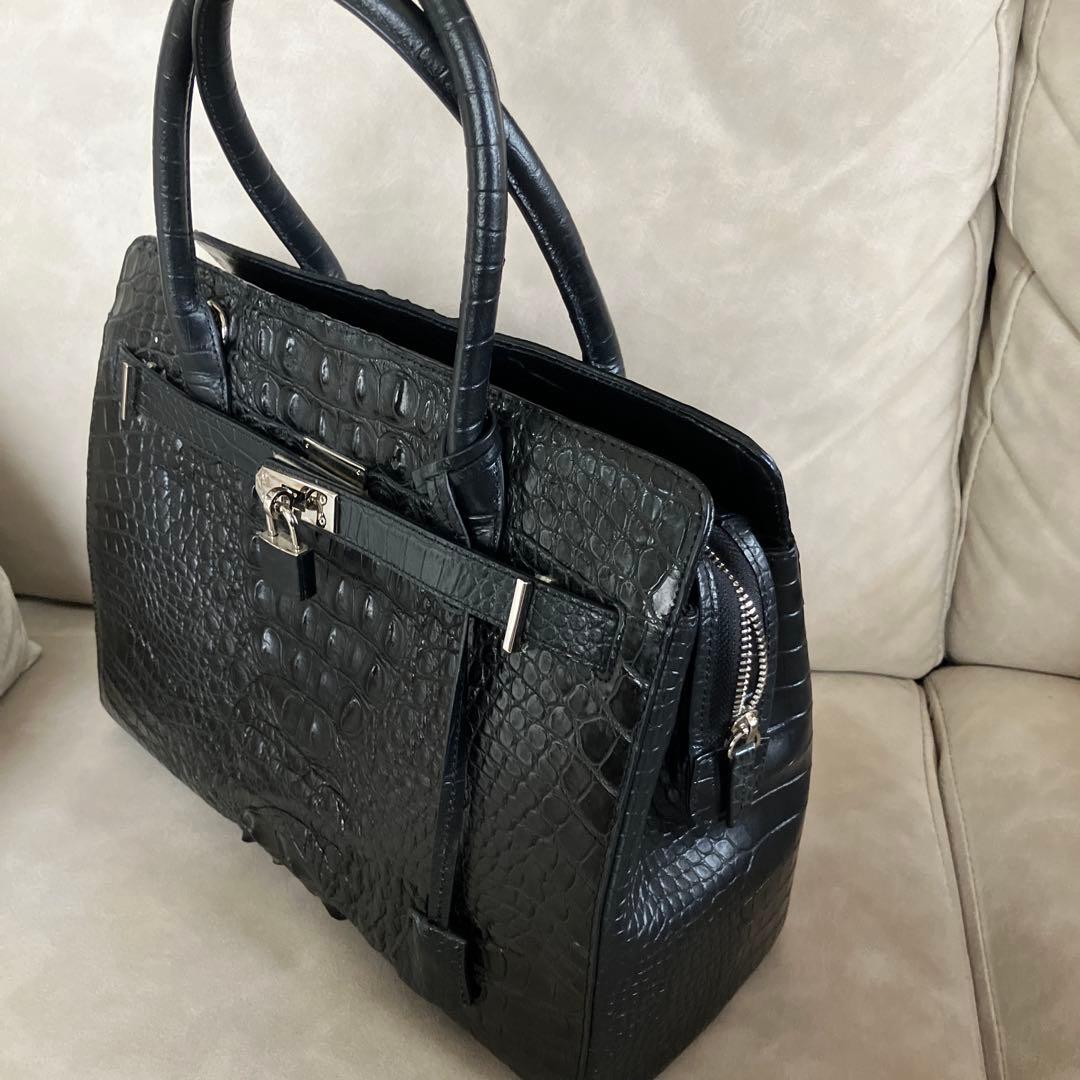 RODAN I A クロコダイルレザー ブラック トートバッグ