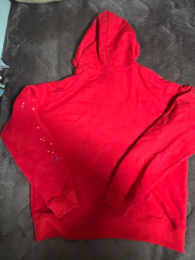 sp5der パーカー　赤