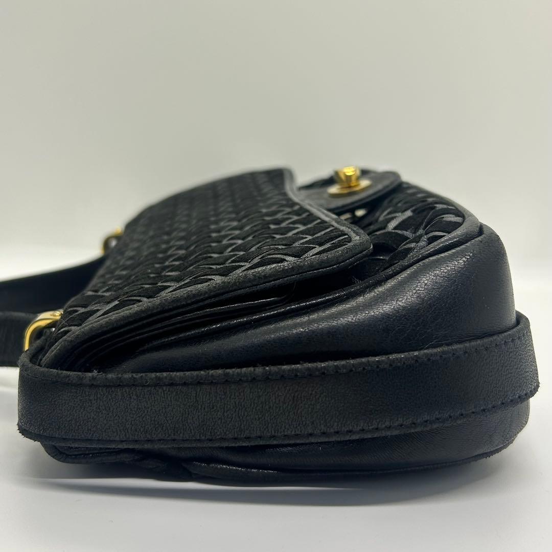 美品✨ Bally バリー レディース ショルダー バッグ レザー ブラック