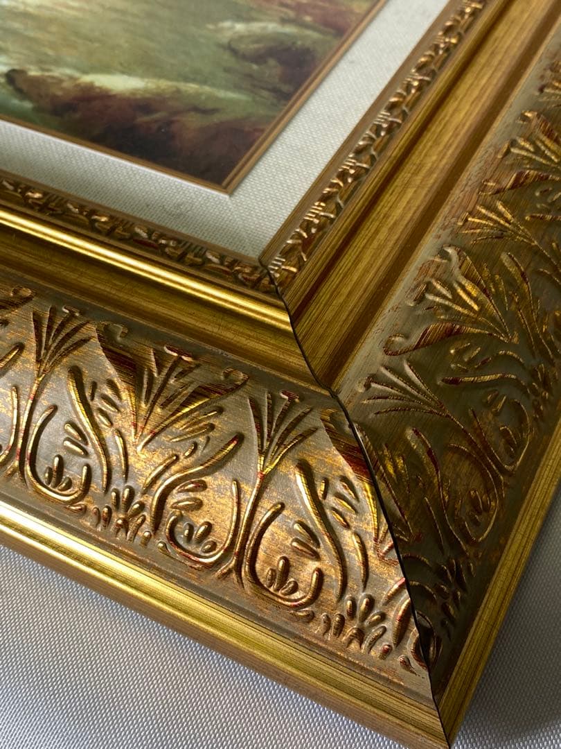 2252❣️ ロバート・ウッド 「 山と川の風景 」　立体複製　6号