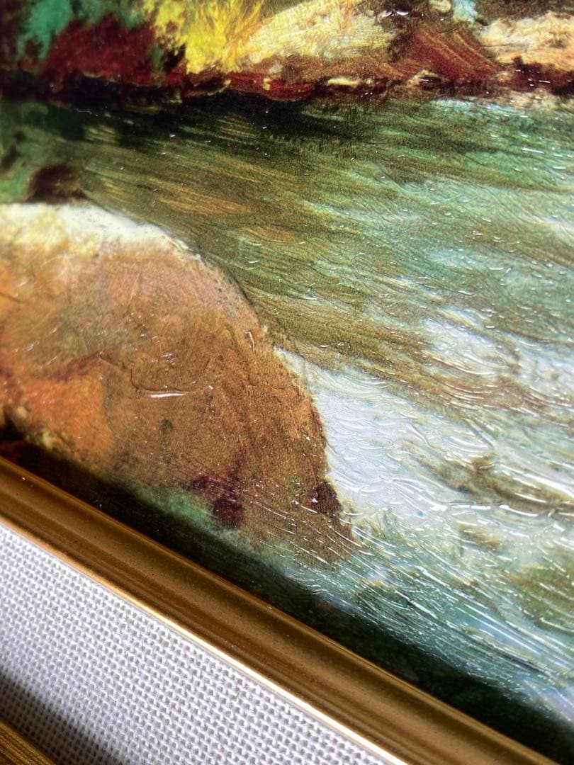 2252❣️ ロバート・ウッド 「 山と川の風景 」　立体複製　6号