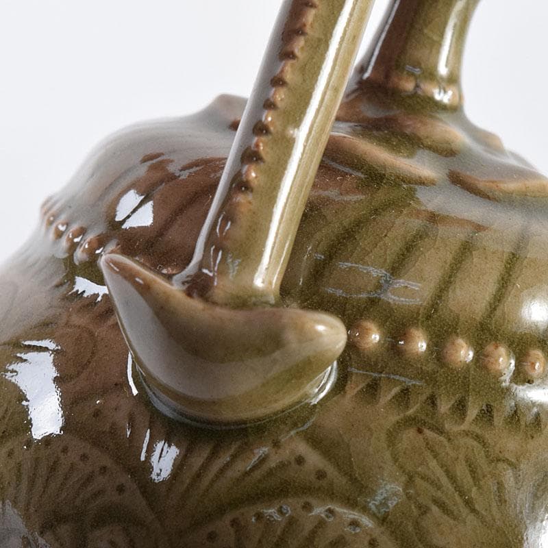 中国　龍泉窯　青磁　神獣注ぎ口　水滴　水注　N　8153