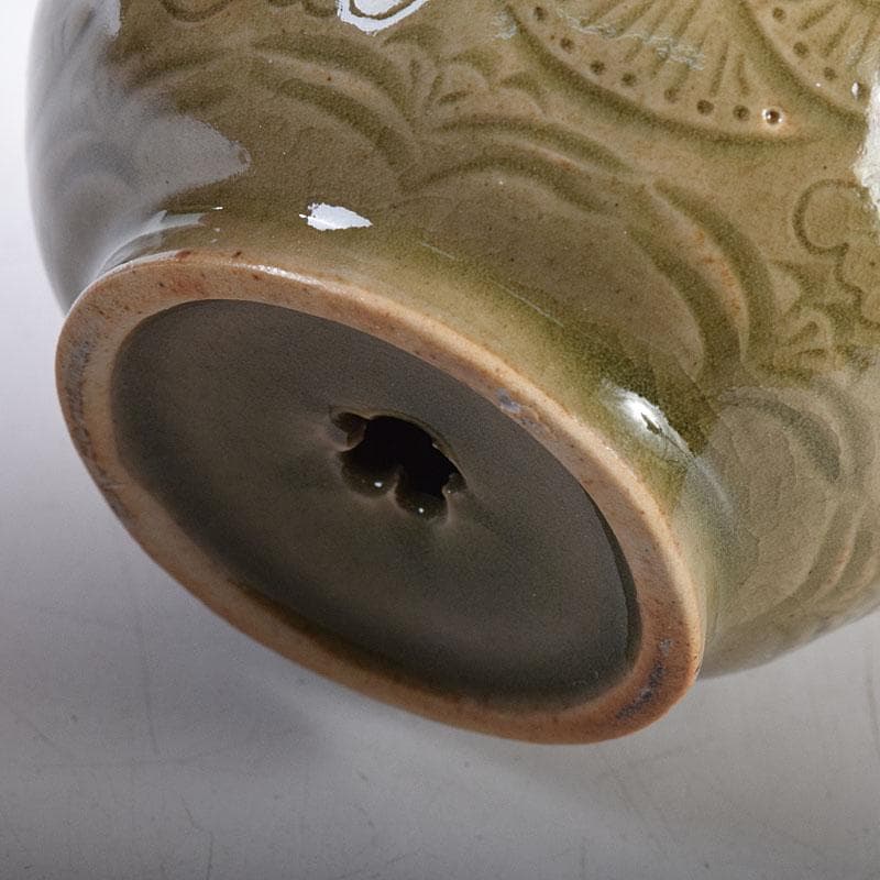 中国　龍泉窯　青磁　神獣注ぎ口　水滴　水注　N　8153