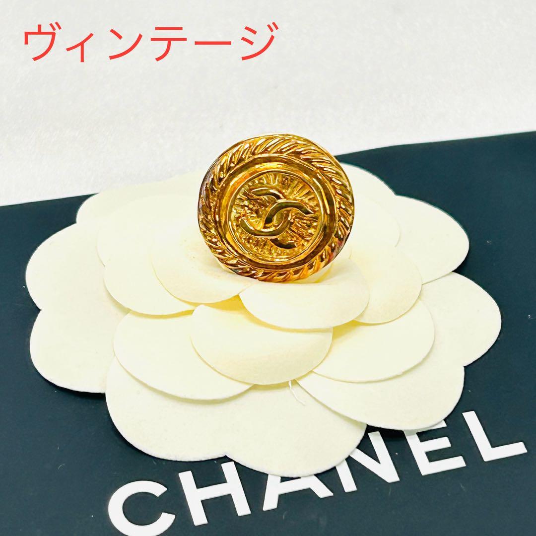 希少　CHANEL シャネル　ヴィンテージ　ココマーク　ブローチ　ゴールド