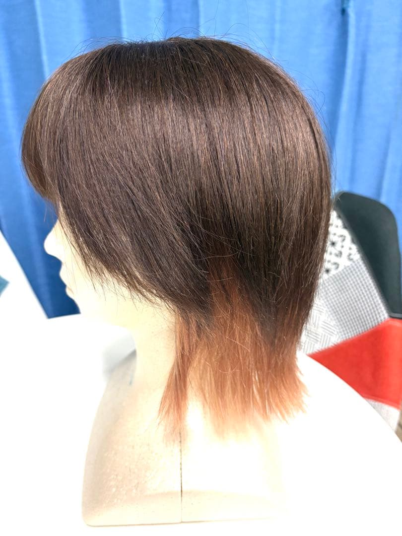 最終値下げ人毛100％インナーカラーデザインウィッグ