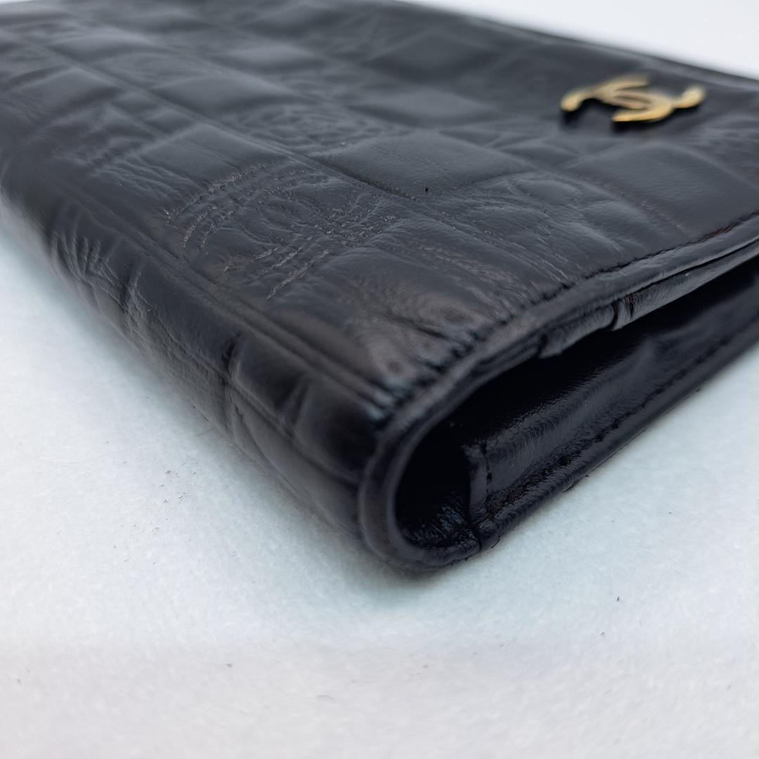 CHANEL　アイコンライン　ブラック　二つ折り財布　財布　長財布