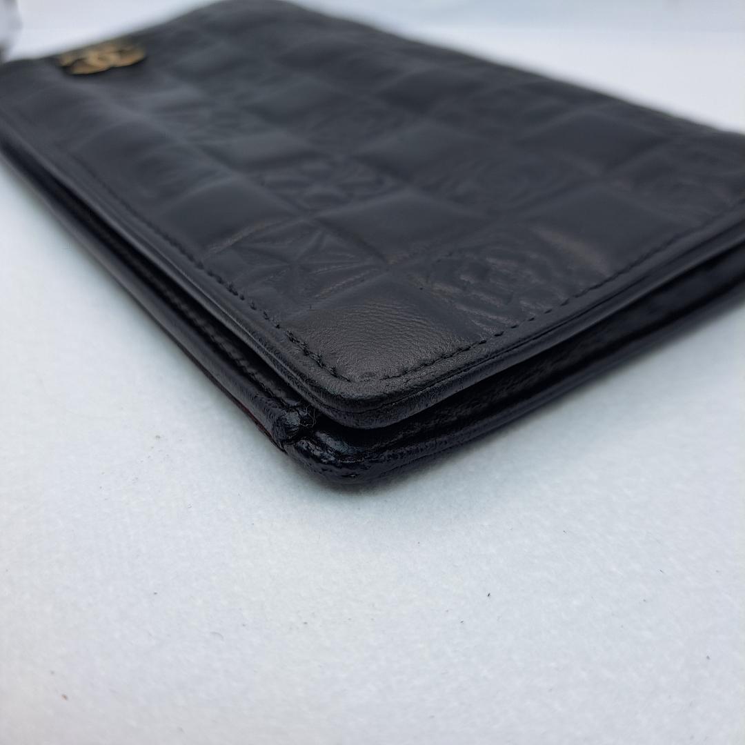 CHANEL　アイコンライン　ブラック　二つ折り財布　財布　長財布
