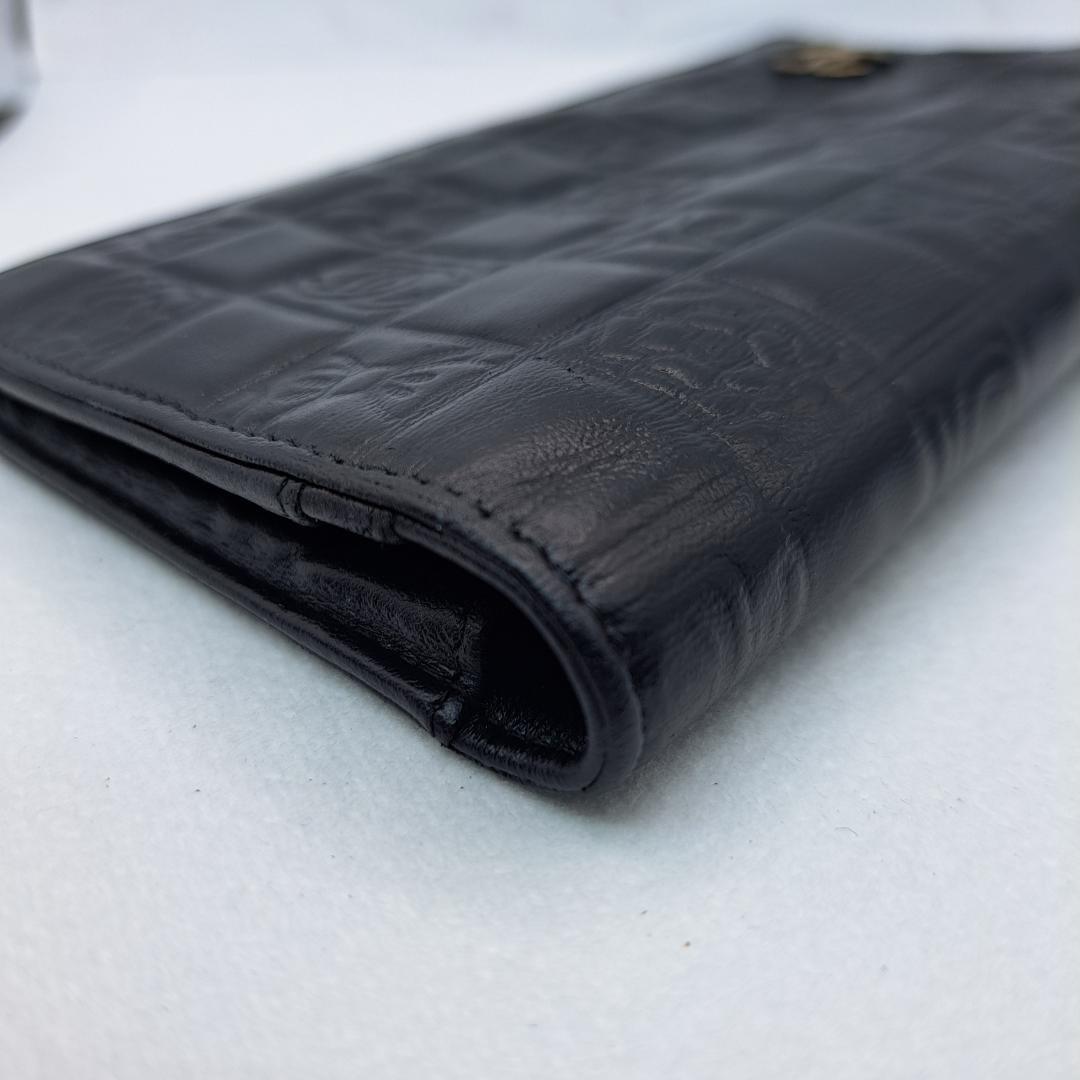 CHANEL　アイコンライン　ブラック　二つ折り財布　財布　長財布