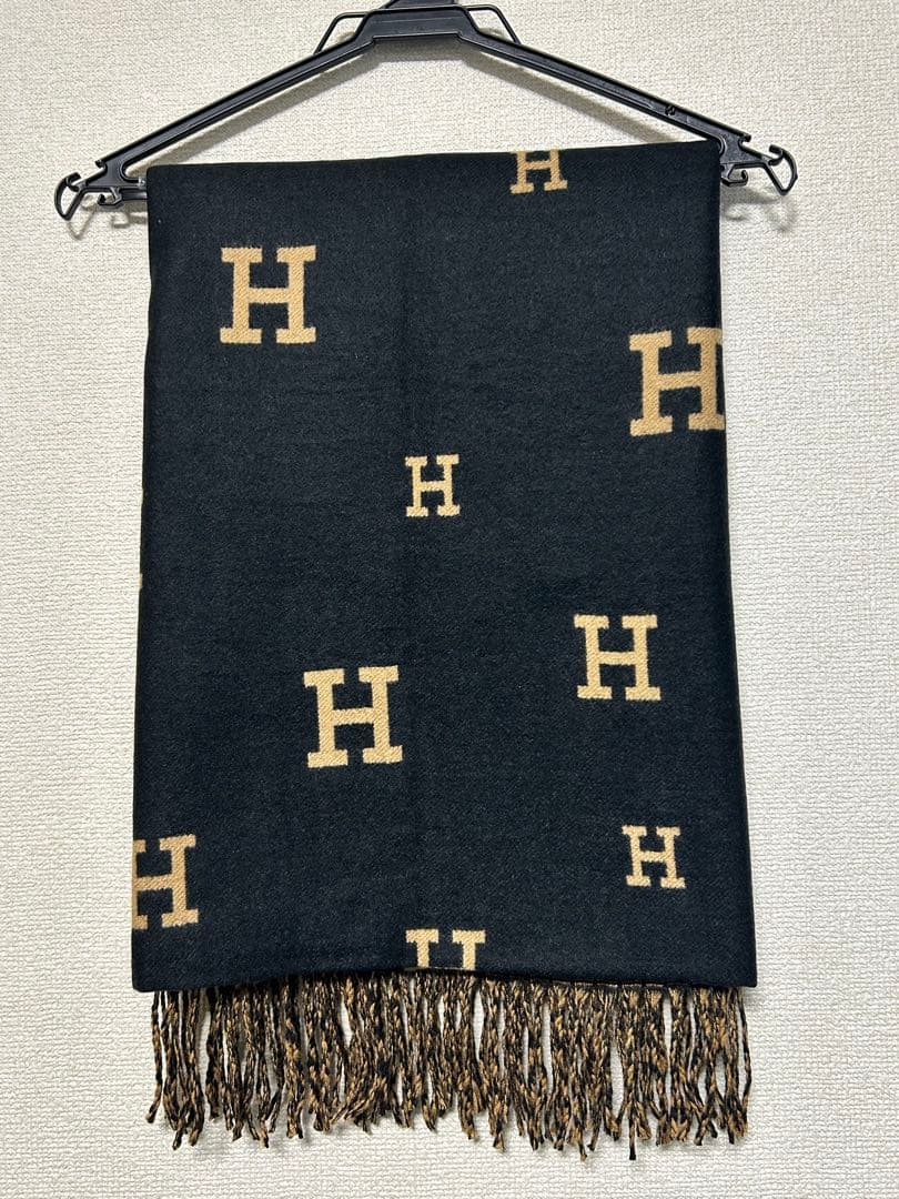 エルメス マフラーブラック ブラウン