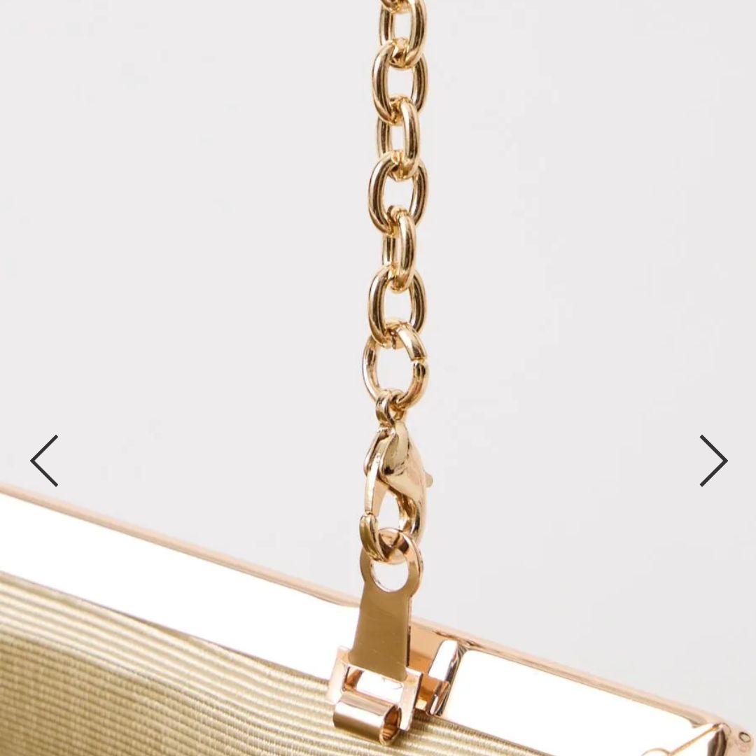 【AIMER（エメ）】ゴールド フレアタッククラッチバッグ