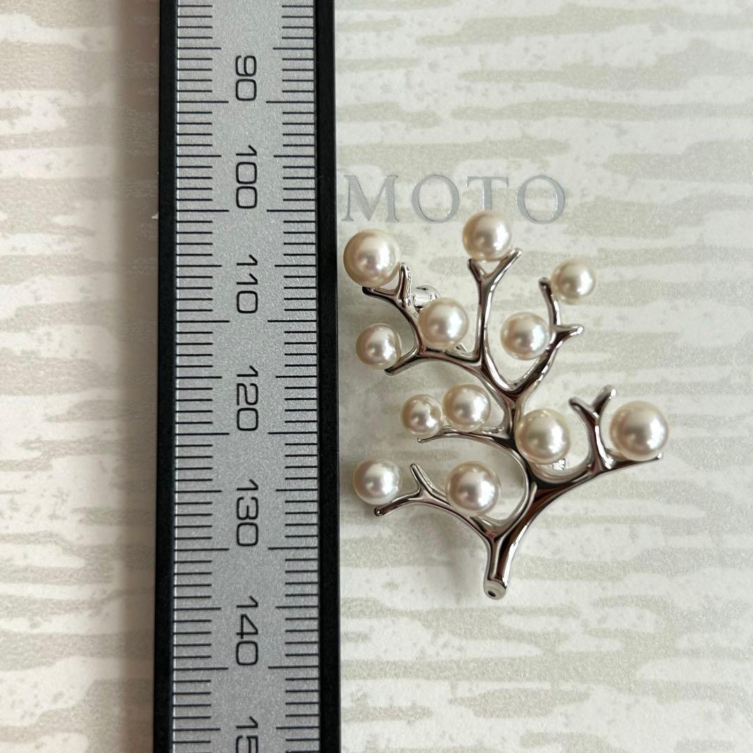 最終価格【美品】MIKIMOTO 幸福の木　ブローチ　シルバー　Sサイズ