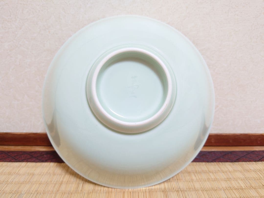 人間国宝 井上萬二  青白磁公孫樹文 菓子鉢 鉢  1枚 共箱