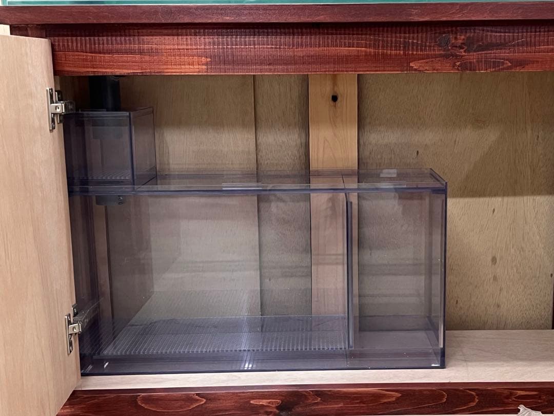 1200ｘ300ｘ300㎜オールガラスオーバーフロー水槽 セット　ブラック