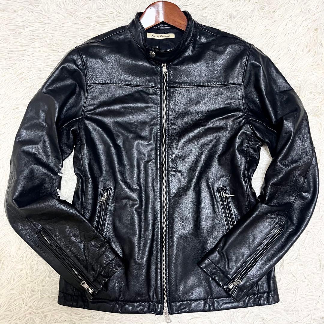 美品✨ジャーナルスタンダード レザージャケット カウハイド シングル 黒 L 秋