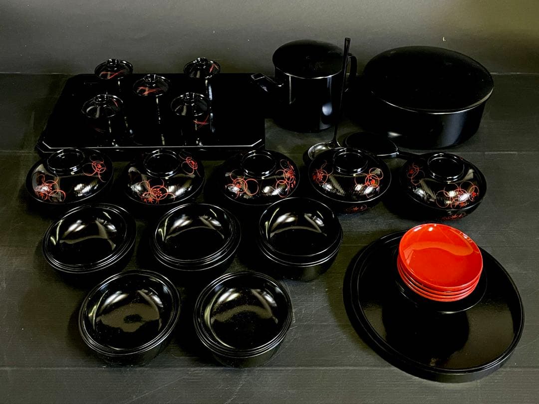 割引❣️【美品】「母」 懐石家具 懐石道具 五客揃い 茶道具 共箱 (24あ)