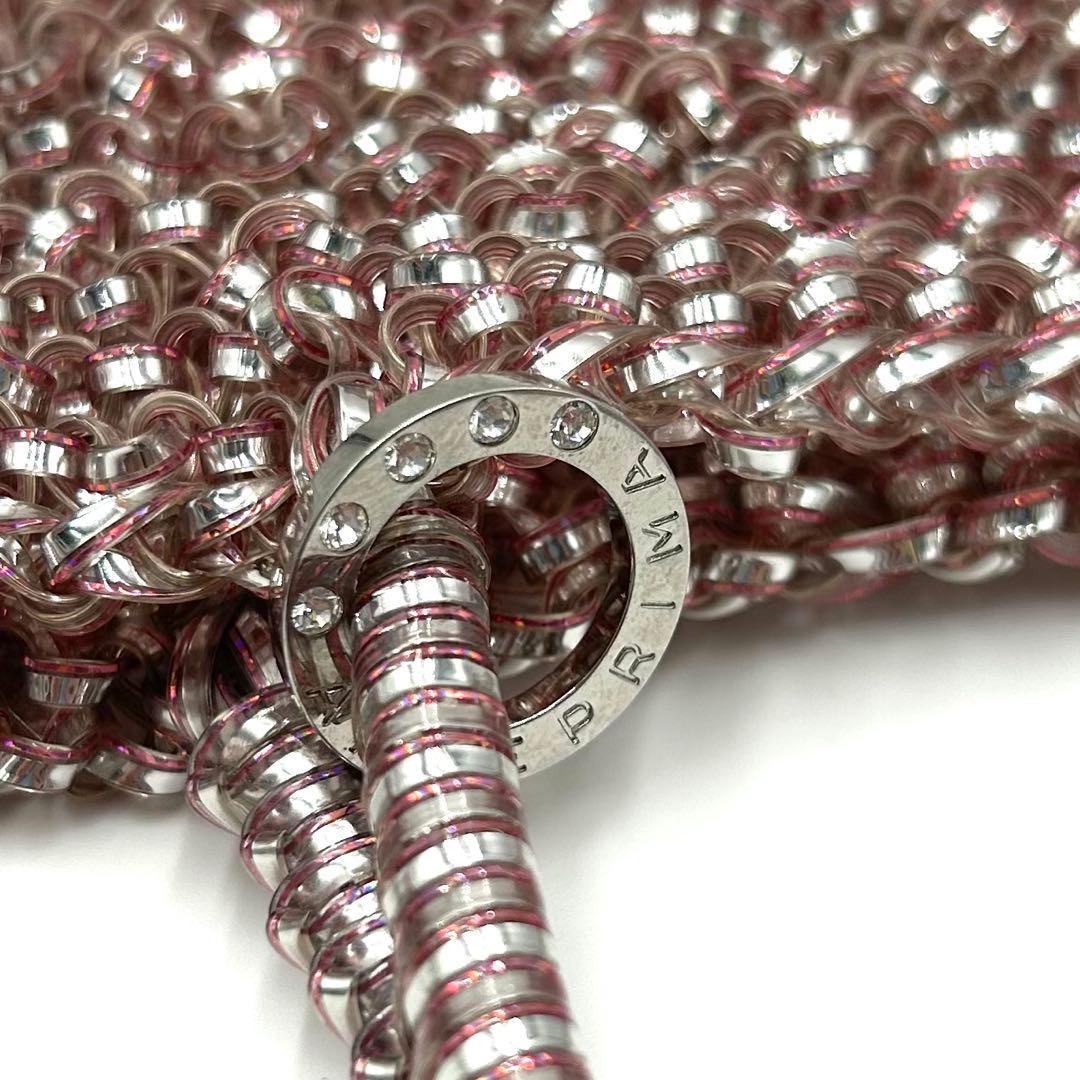 【極美品】アンテプリマ スタンダードスクエア ピンクシルバー ハンドバッグ