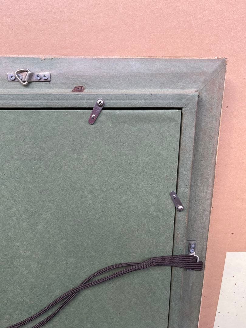 装飾的な油彩額縁 F8号サイズ　ゴールドとグレー