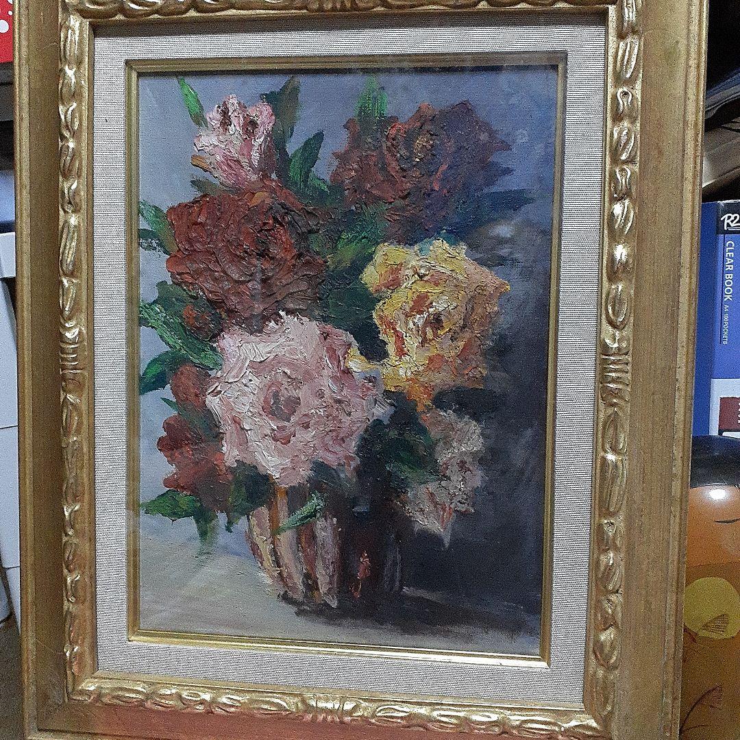 油絵　ばら　林　武