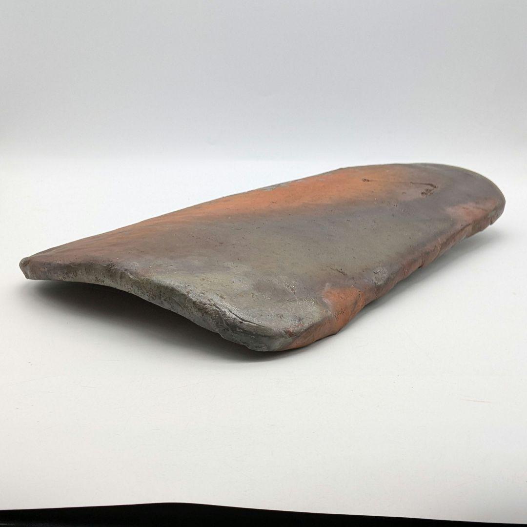 武用真 備前焼 木目四方皿 叩き皿 四方平鉢 食器 大皿 隅切角皿 盛り皿 和食