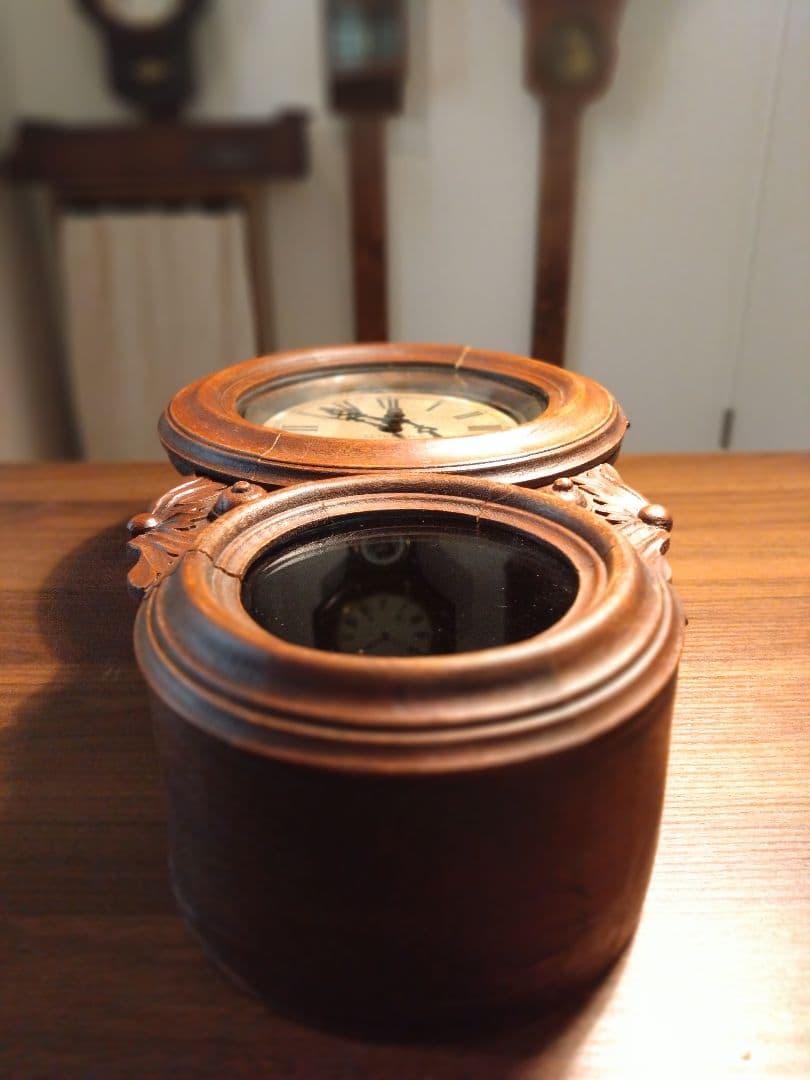 柱時計　ジャンク　姫だるま (リプロ)　アンティーク　ゼンマイ　昭和レトロ