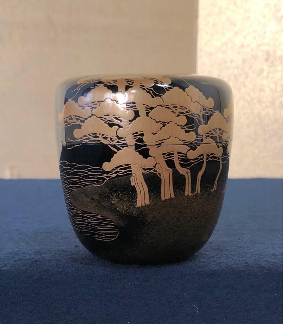 《R》茶道具 棗 道場宗廣作 木製漆器 共箱　260109き2