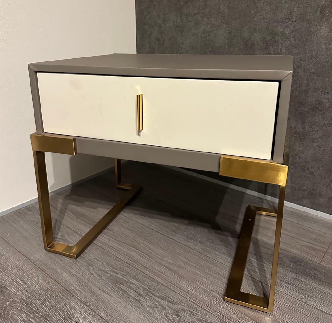 モダン グレー サイドテーブル