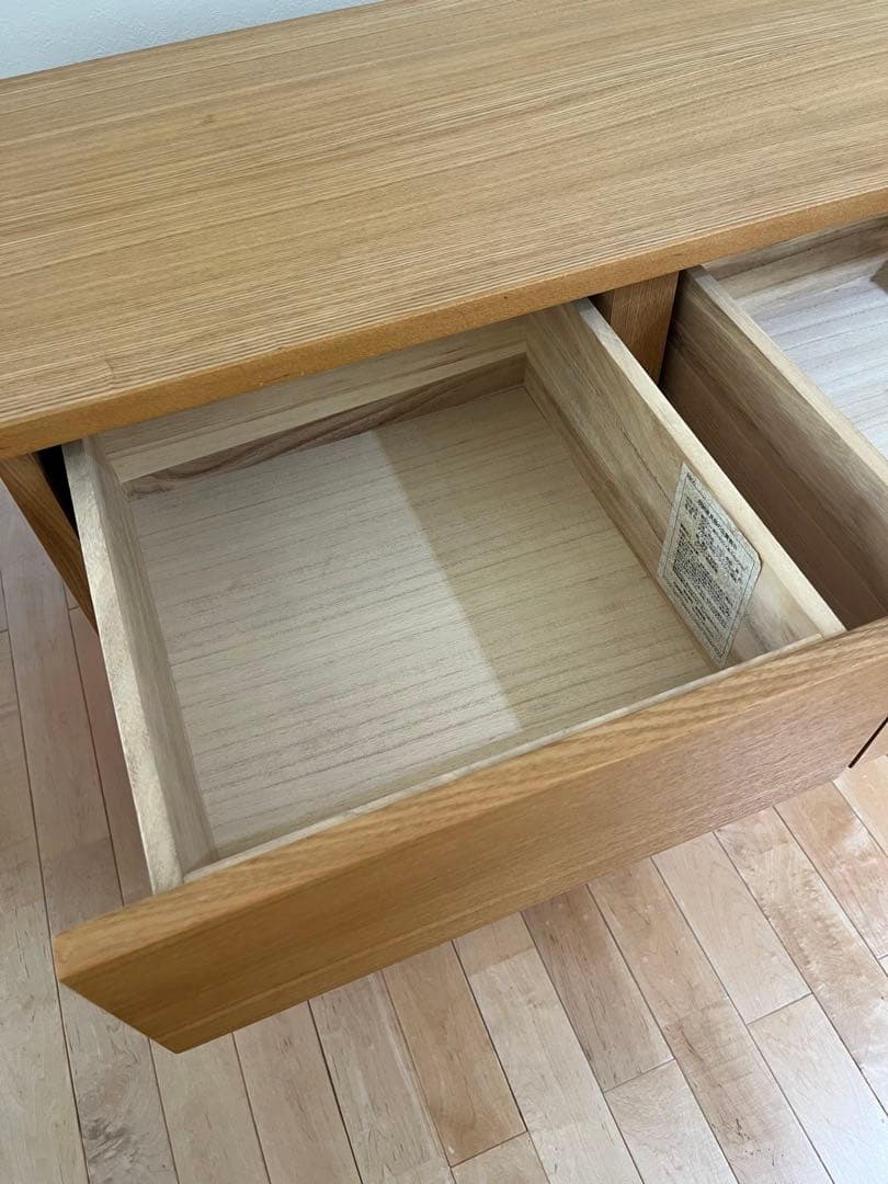 無印　引き出し　キャビネット　タモ材　廃盤