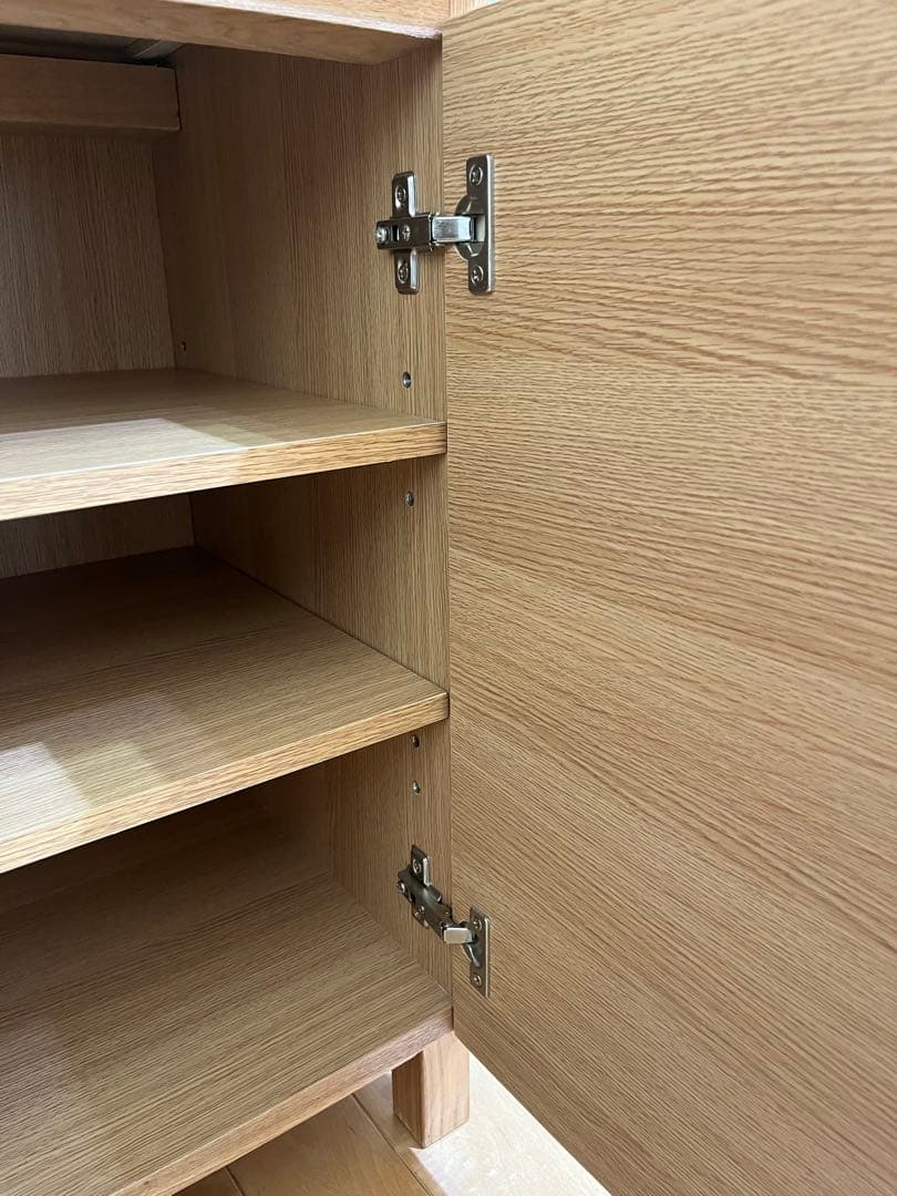 無印　引き出し　キャビネット　タモ材　廃盤