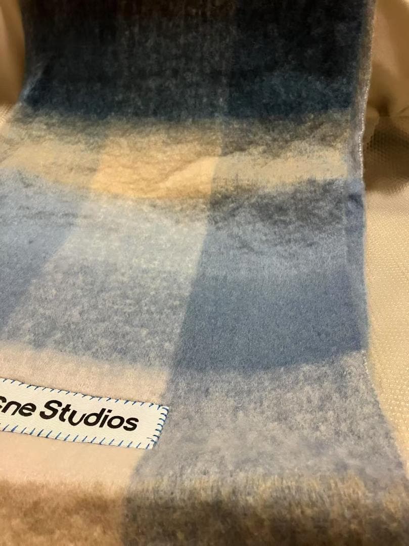 新品未使用　Acne Studios モヘアチェックスカーフ　マフラー
