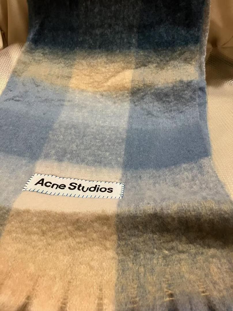 新品未使用　Acne Studios モヘアチェックスカーフ　マフラー