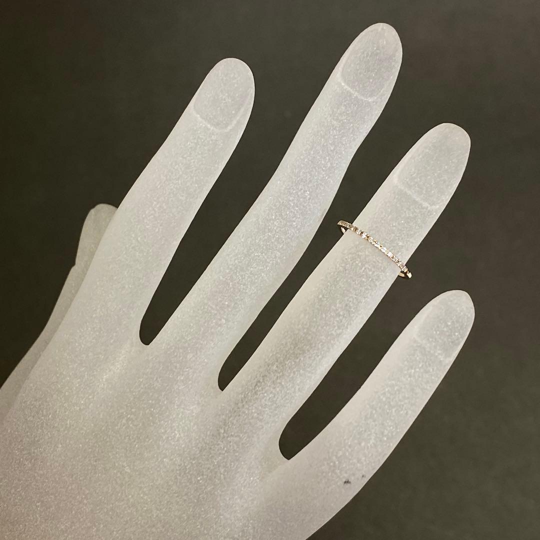 K10ピンクゴールド ハーフエタニティダイヤモンドリング　サイズ7号