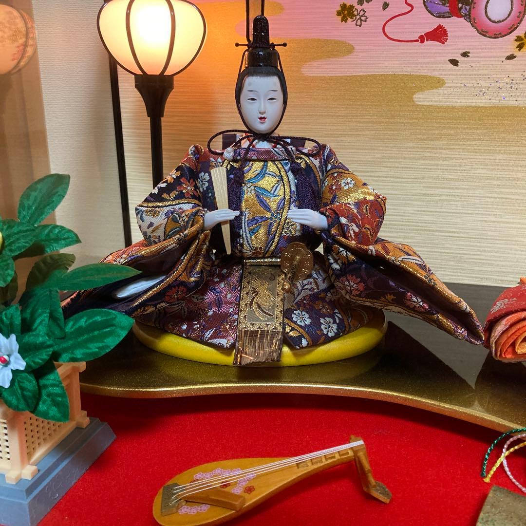 久月　三五雛人形　親王飾りケース入り