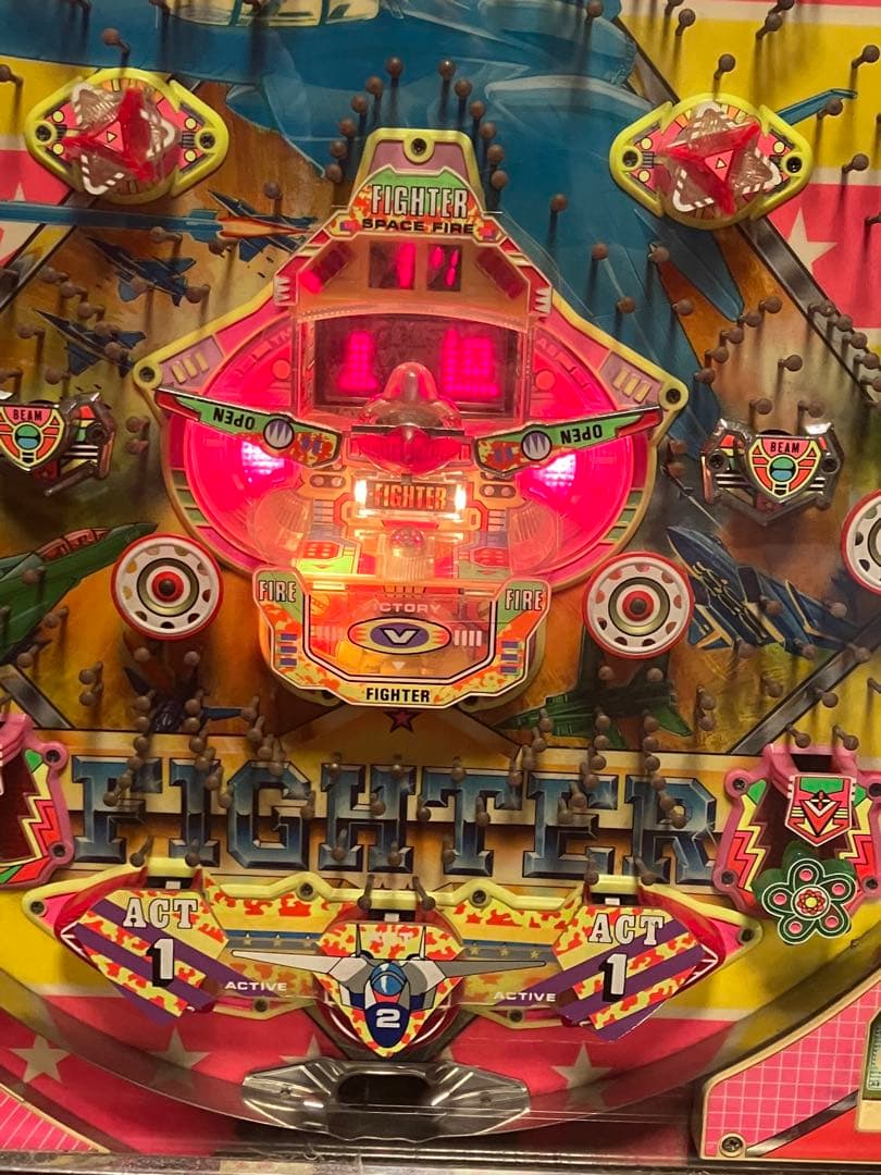 パチンコ　実機　スーパーファイター 循環機 15R羽根モノ初期　京楽 　美品