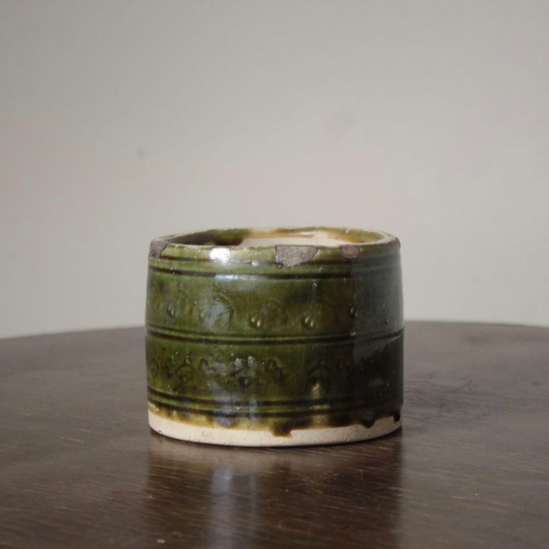 呂宋（ルス）織部 火入 江戸時代 古美術 茶道具 古道具