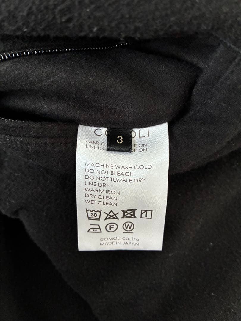 COMOLI 24AW モールスキンジップショートジャケット サイズ3
