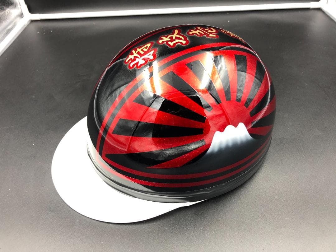 コルク半　カスタム　富士日章　三つボタン　黒赤ラメ　特攻　高級クリヤ送料無料