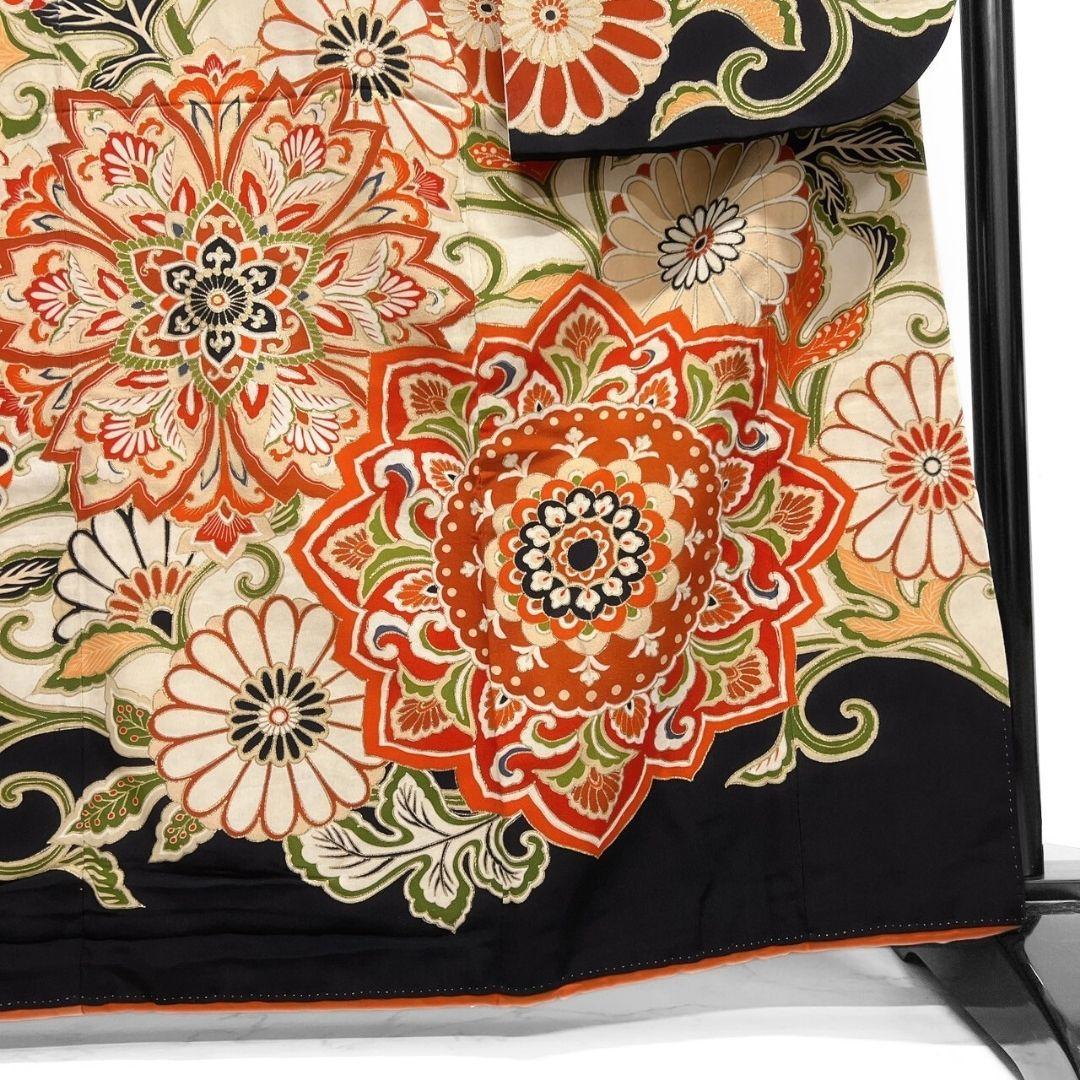 振袖　アンティーク　金駒刺繍　金彩　華紋　成人式 晴れの日 着物 045a p