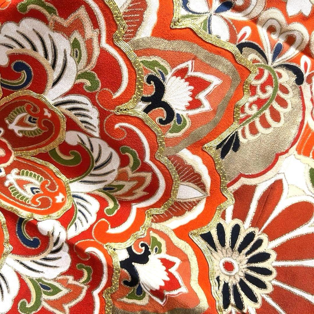 振袖　アンティーク　金駒刺繍　金彩　華紋　成人式 晴れの日 着物 045a p