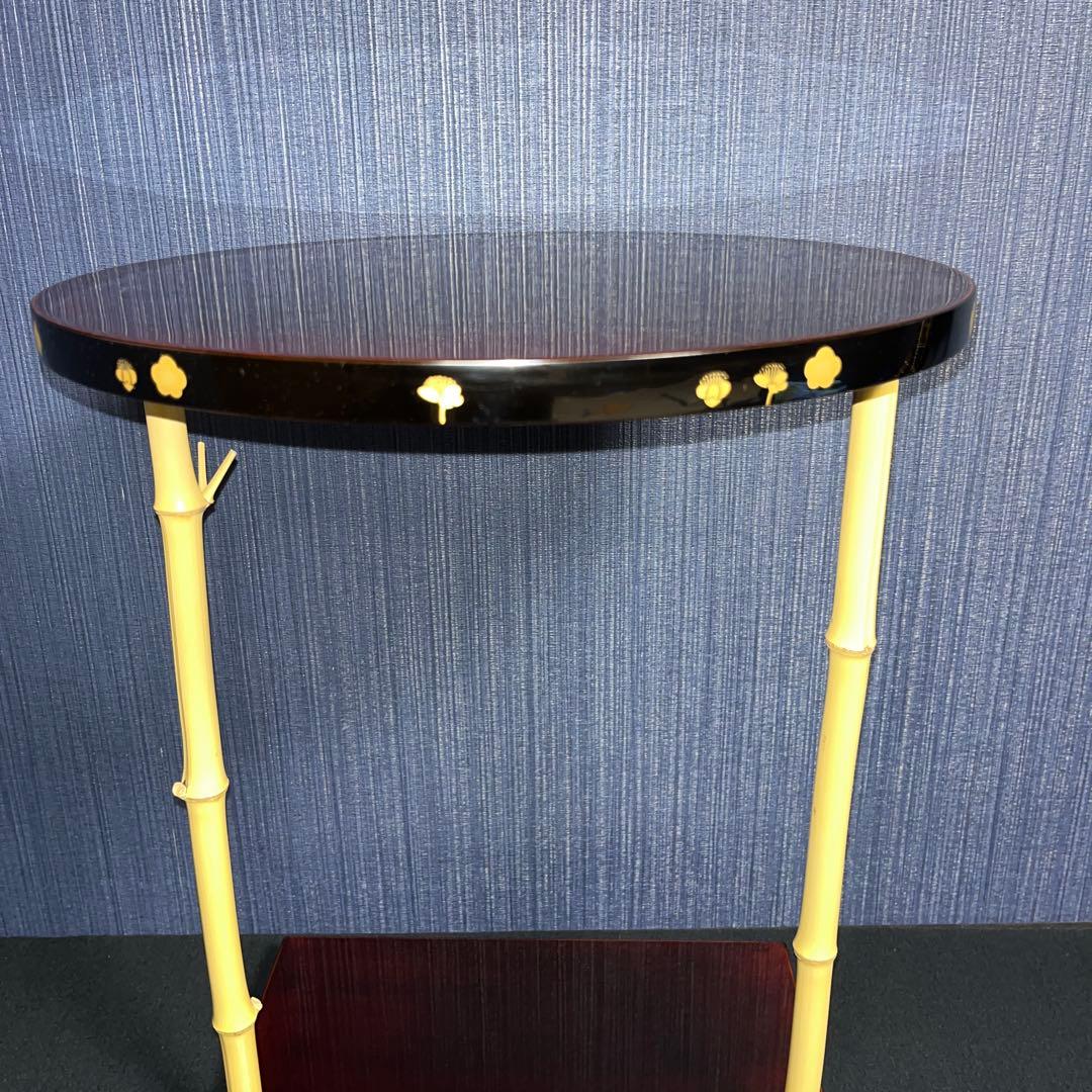 茶道具　塗師　助田宗明作　三友棚　美品！