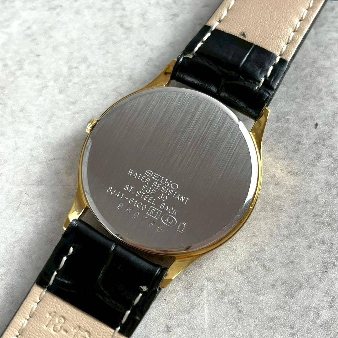 SEIKO ドルチェ ゴールド ブラック 腕時計 セイコー メンズ 稼働