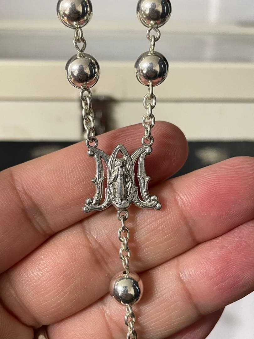 シルバー925製 4大天使のメダイのロザリオ キリスト教聖品