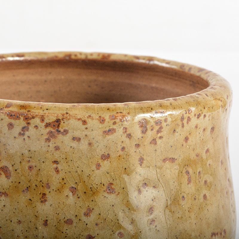 煎茶道具　信楽焼　錫製透蓋　茶こぼし　在銘　V　R5588