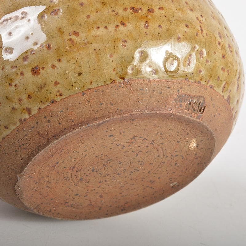 煎茶道具　信楽焼　錫製透蓋　茶こぼし　在銘　V　R5588