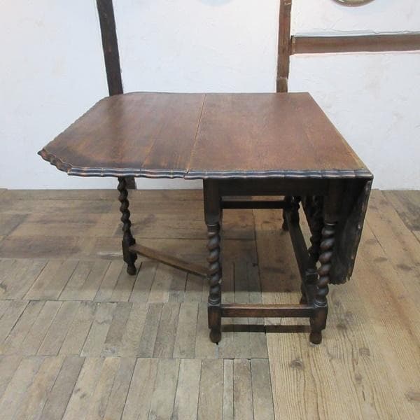 イギリス アンティーク 家具 ゲートレッグテーブル ダイニング 英国 6992d