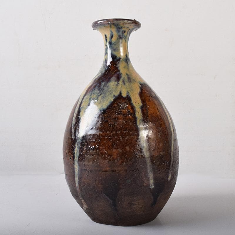 唐津焼　朝鮮唐津　徳利　一輪挿　時代箱付　M　R8248B