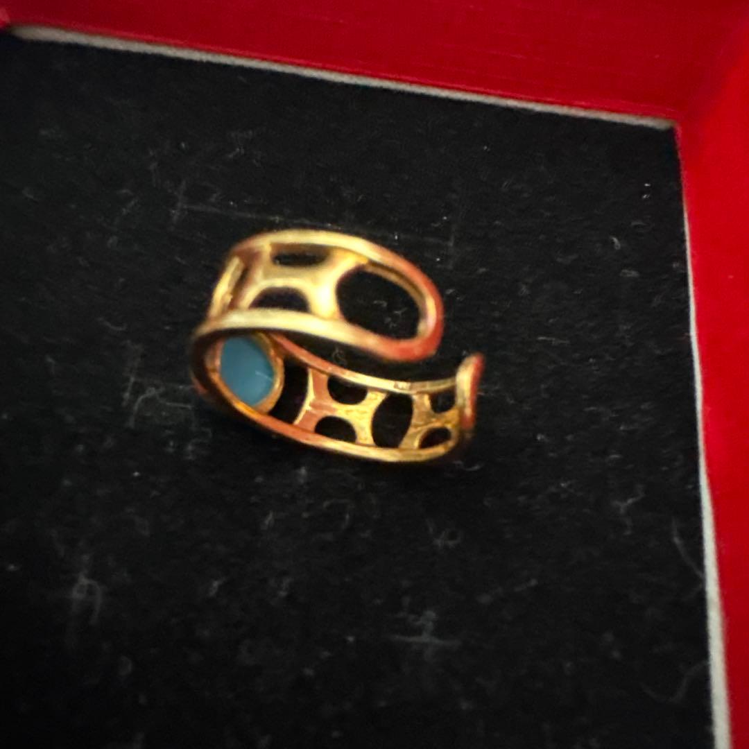 k18 トルコ石リング　レディース 指輪 k18 ターコイズ トルコ石