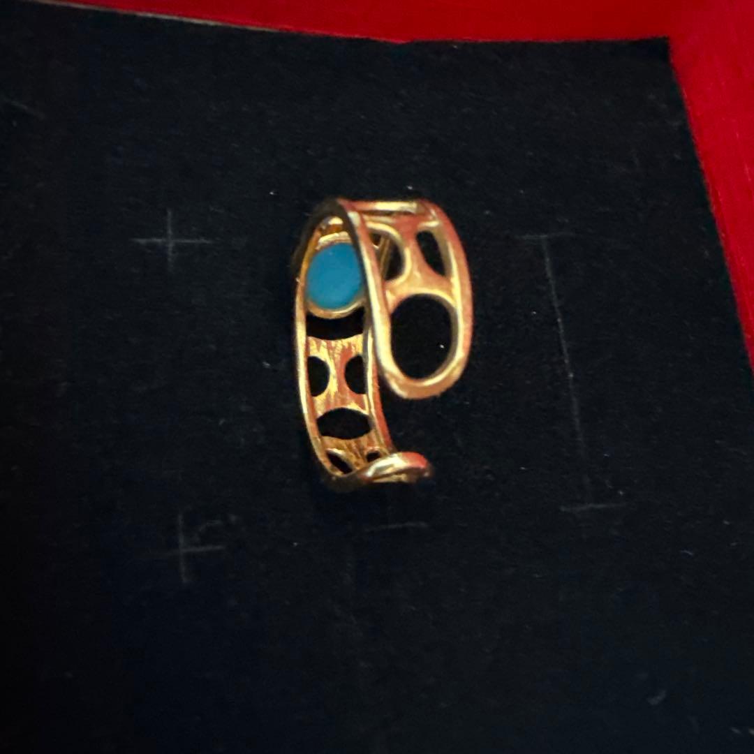 k18 トルコ石リング　レディース 指輪 k18 ターコイズ トルコ石