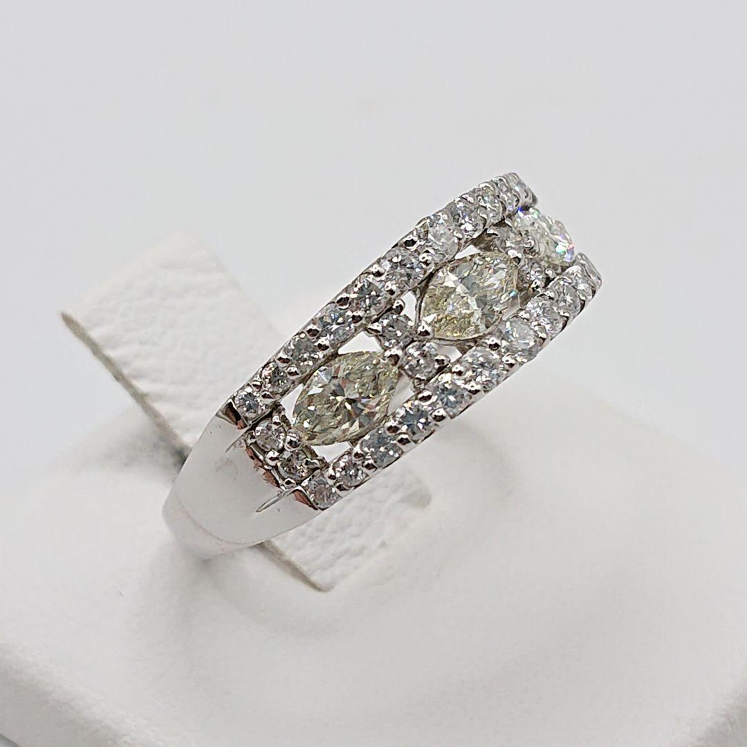 チョコママ様1カラット 真ん中マーキース 天然ダイヤモンドリング プラチナ900